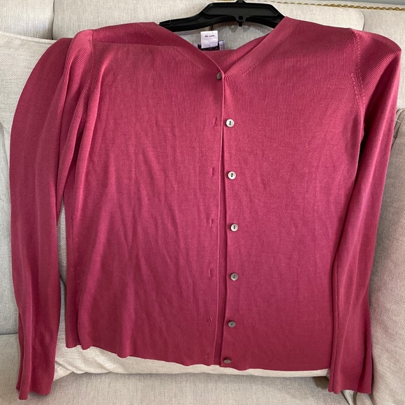 Ann Taylor Loft 100% silk knit cardigan button down jacket size S - Picture 5 of 12